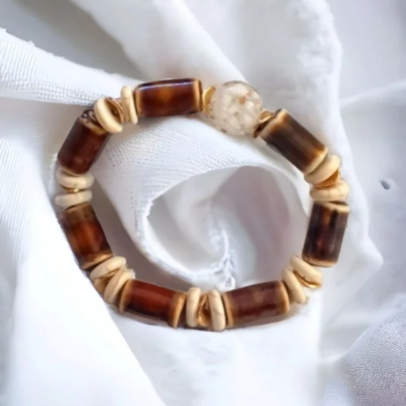 Earth tone beaded Bracelet - Picture 9 of 9